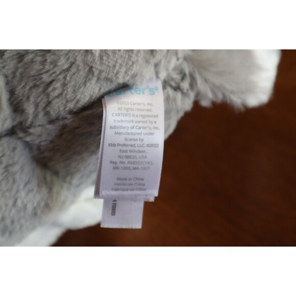 NEW Carters Plush Stuffed Animal Puppy Husky Dog w/ Security Blanket Lovey 26x30 - Picture 9 of 11